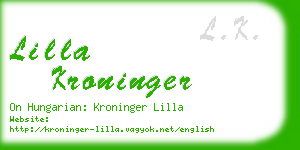 lilla kroninger business card